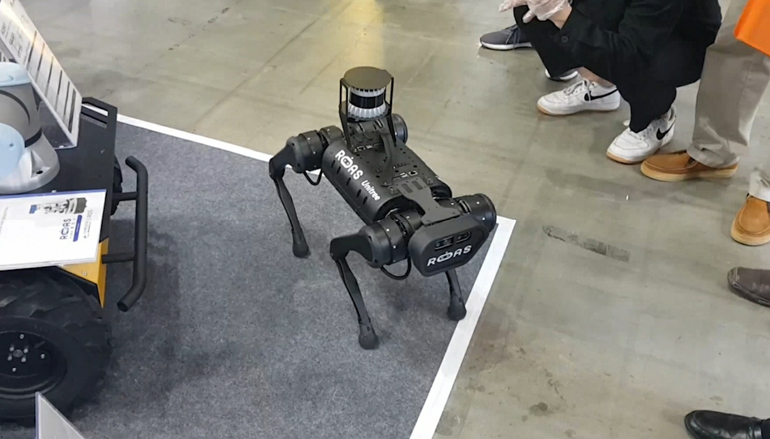 Demonstration of a quadruped walking robot